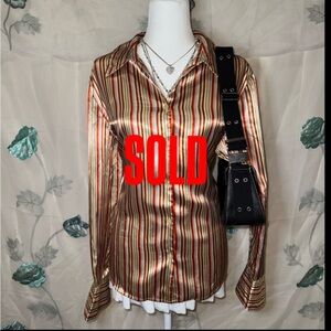 Women’s vintage stripped Kasper blouse #y2kfashion #glamour #officesiren